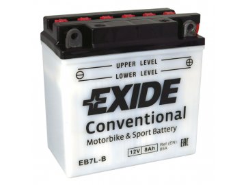 Motobaterie EXIDE BIKE Conventional 8Ah, 12V, EB7L-B / 12N7-3B