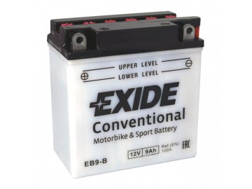 Motobaterie EXIDE BIKE Conventional 9Ah, 12V, EB9-B / 12N9-4B-1