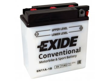 Motobaterie EXIDE BIKE Conventional 11Ah, 6V, 6N11A-1B