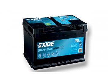 Autobaterie EXIDE START-STOP AGM 70Ah, 12V, EK700