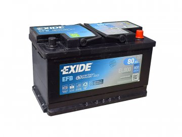 Autobaterie EXIDE START-STOP EFB 80Ah, 12V, EL800