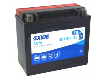 Motobaterie EXIDE ETX20HL-BS, 12V, 18Ah, 270A