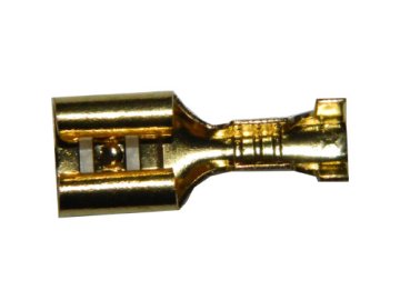 Faston zásuvka FS7048-BS 6,3x0,8 mm; 1,5-2,5 mm2; zlatý