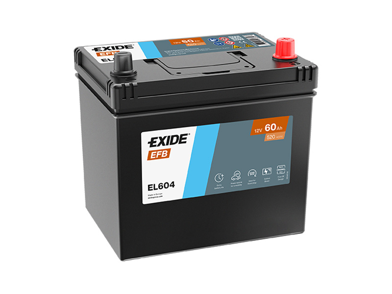 Exide Start-Stop EFB 12V 60Ah 520A EL604