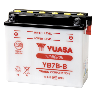 Levně Motobaterie YUASA (originál) YB7B-B, 12V, 7Ah