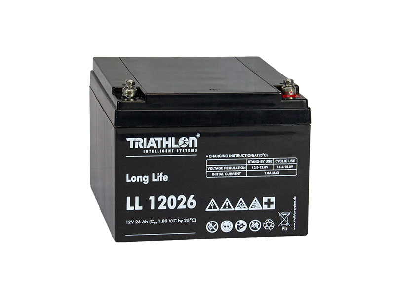 Levně TRIATHLON LL12026 (12V - 26Ah) Záložní baterie "long life"