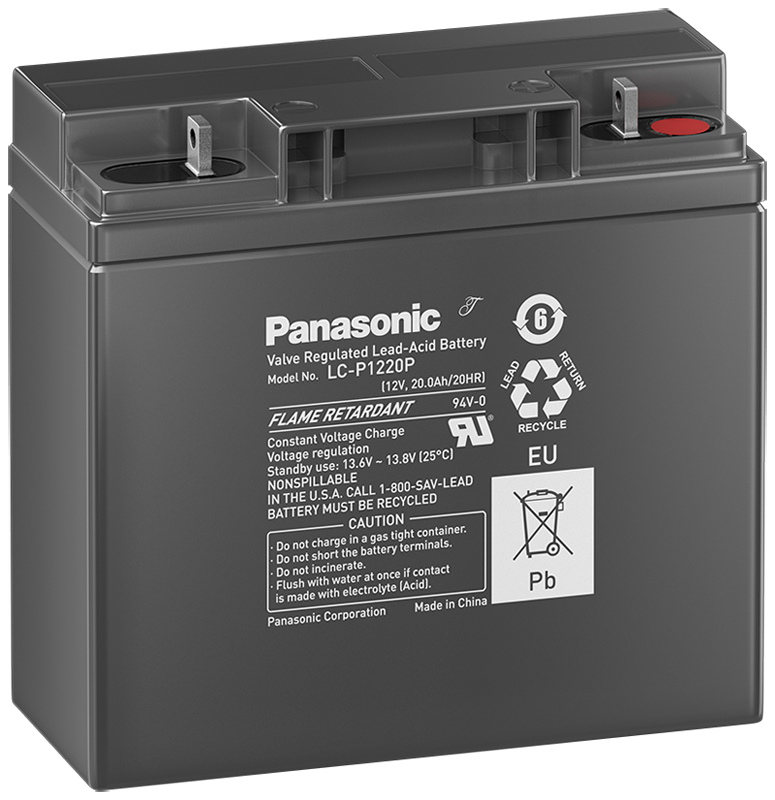 Panasonic LC-P1220P, 12V - 20Ah, záložní baterie