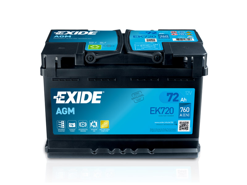 Levně Exide AGM 12V 72Ah 760A EK720