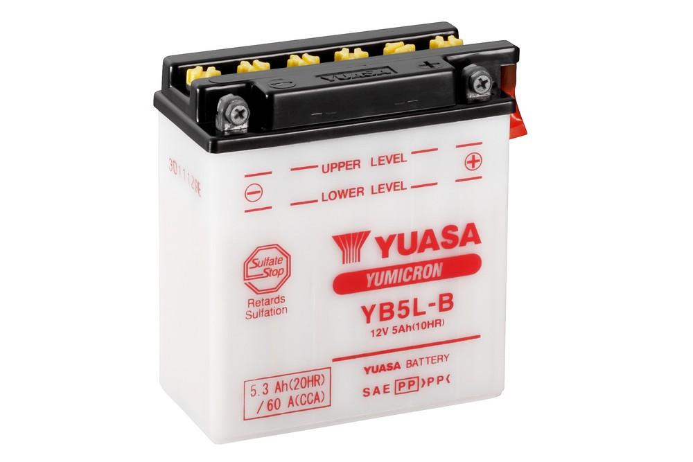 Levně Motobaterie YUASA (originál) YB5L-B, 12V, 5Ah