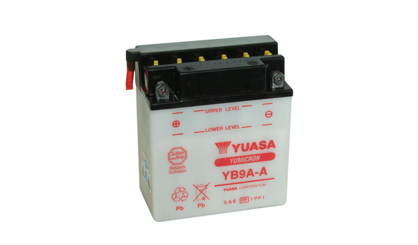 Levně Motobaterie YUASA (originál) YB9A-A, 12V, 9Ah