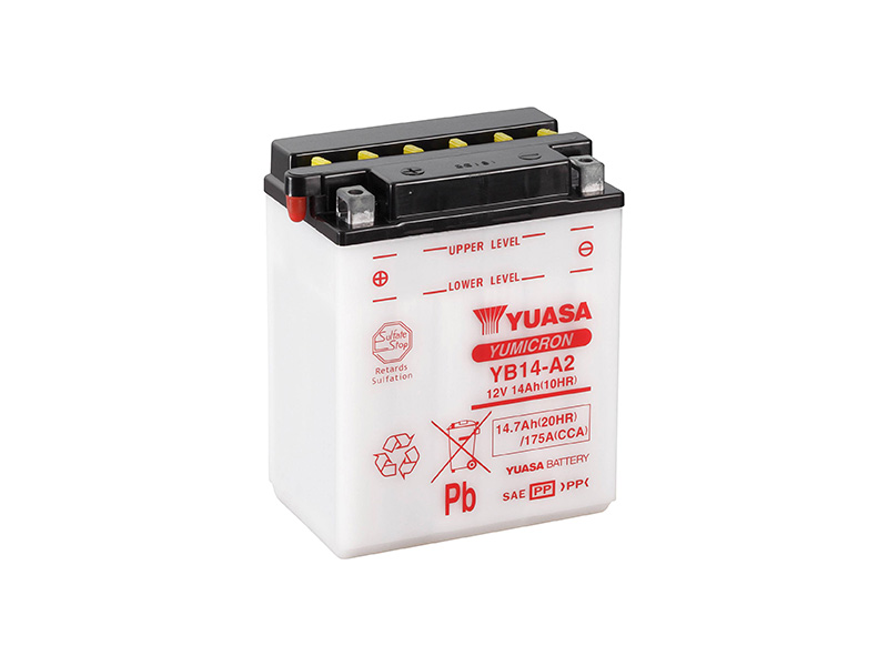 Levně Motobaterie YUASA (originál) YB14-A2, 12V, 14Ah