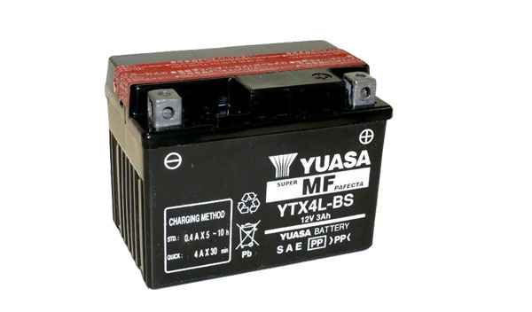 Levně Motobaterie YUASA (originál) YTX4L-BS, 12V, 3Ah