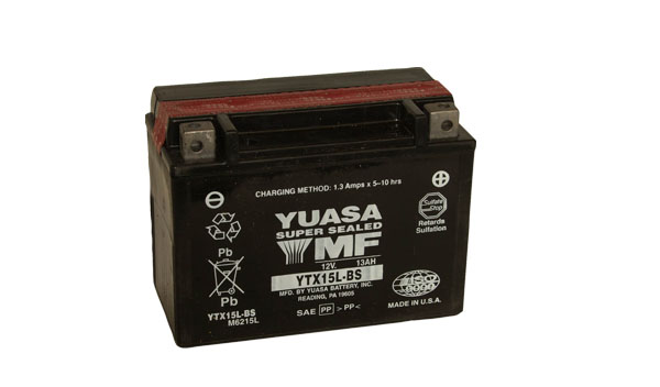 Levně Motobaterie YUASA (originál) YTX15L-BS, 12V, 13Ah