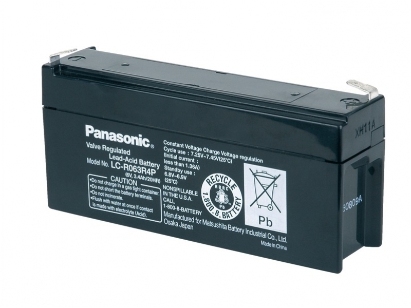 Panasonic LC-R063R4P, 6V - 3.4Ah, záložní baterie