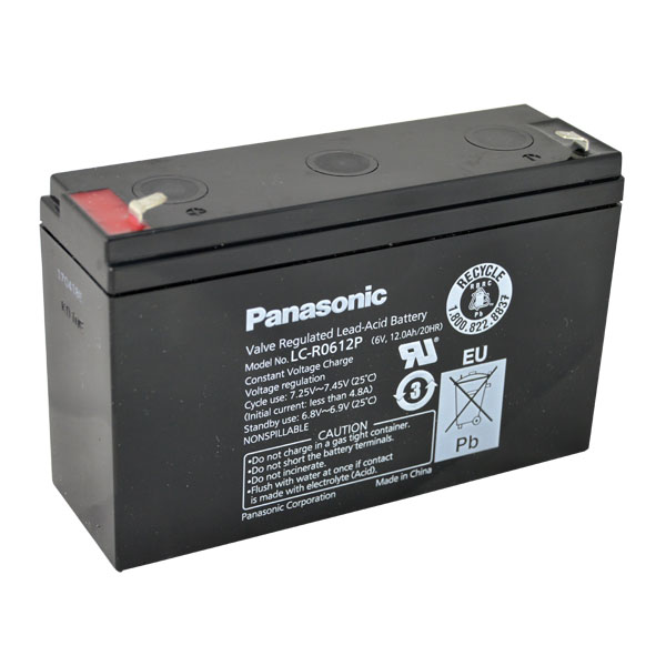 Panasonic LC-R0612P, 6V - 12Ah, záložní baterie