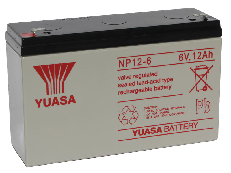 Levně Staniční (záložní) baterie YUASA NP12-6, 12Ah, 6V