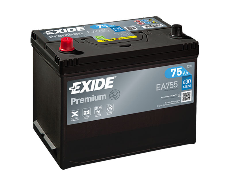 Levně Exide Premium 12V 75Ah 630A EA755