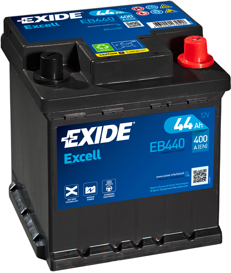 Levně Exide Excell 12V 44Ah 400A EB440