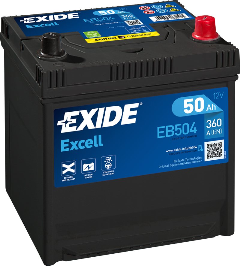 Levně Exide Excell 12V 50Ah 360A EB504