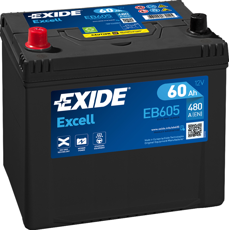 Levně Autobaterie EXIDE Excell 60Ah, 12V, EB605