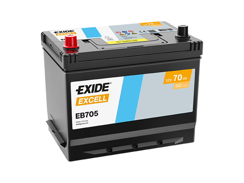 Exide Excell 12V 70Ah 540A EB705
