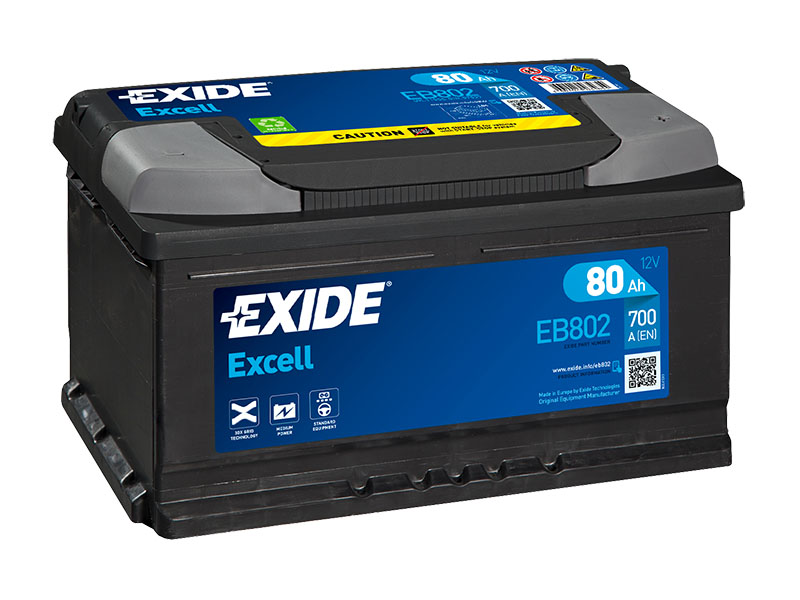 Levně Exide Excell 12V 80Ah 700A EB802