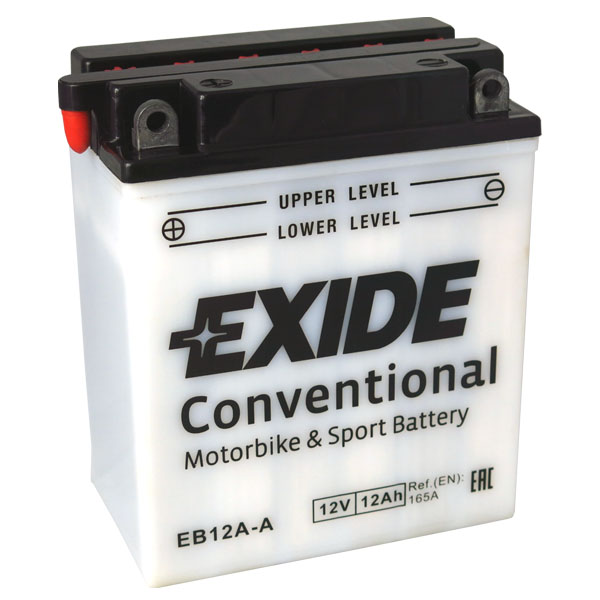 Levně Motobaterie EXIDE BIKE Conventional 12Ah, 12V, EB12A-A / 12N12A-4A-1
