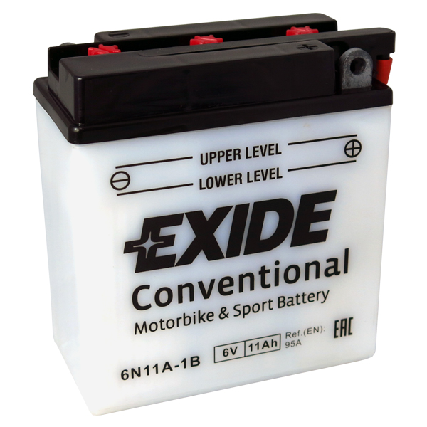 Levně Motobaterie EXIDE BIKE Conventional 11Ah, 6V, 6N11A-1B