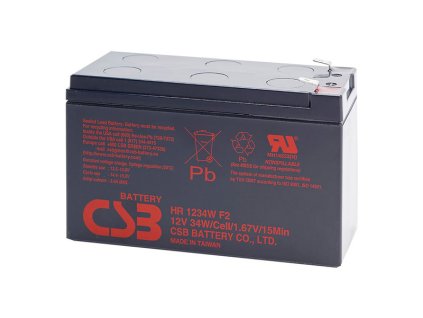 CSB HR1234W F2 - 6,3mm, 12V, 9Ah