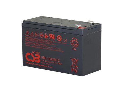 CSB HRL1234W F2 - 6,3mm, 12V, 9Ah
