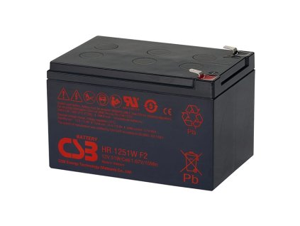 CSB HR1251W F2 - 6,3mm, 12V, 13.5Ah