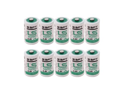10x SAFT LS 14250 STD 3.6V, 1200mAh