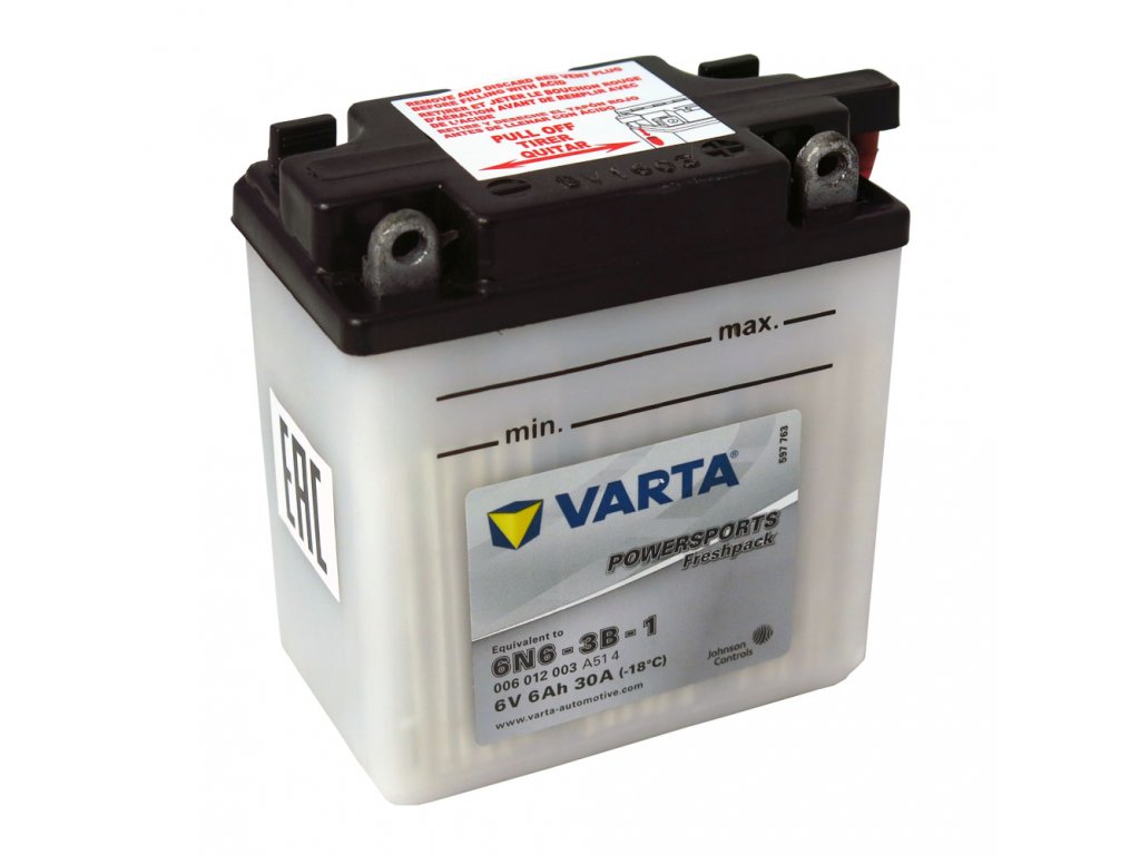 Varta Powersports Fresh Pack 6V - 6AH - 30A (EN), 28,00 €