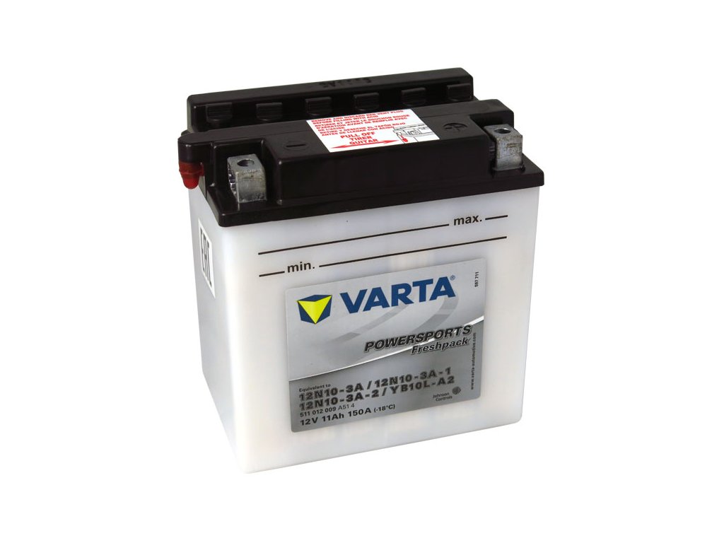 Motobatéria VARTA 12N10-3A / YB10L-A2, 11Ah, 12V