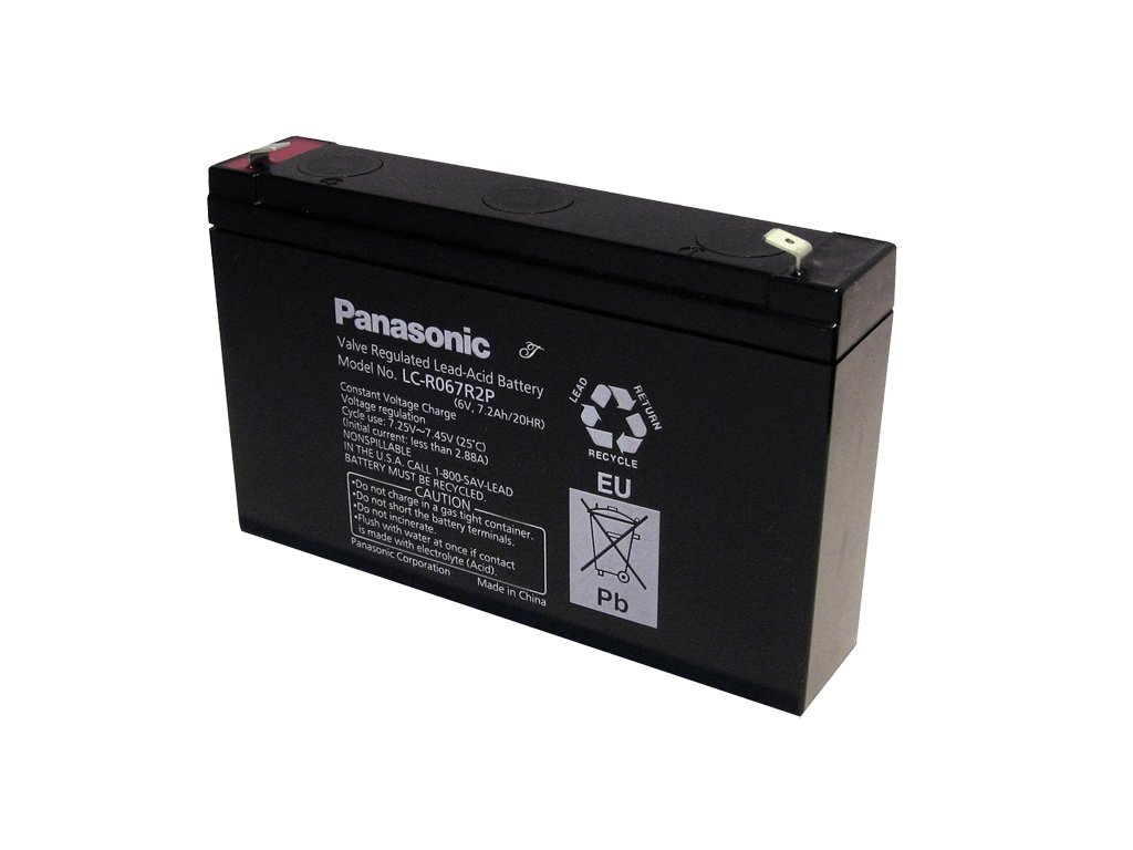 Panasonic Staničná (záložná) batéria LC-R067R2P, 7,2Ah, 6V
