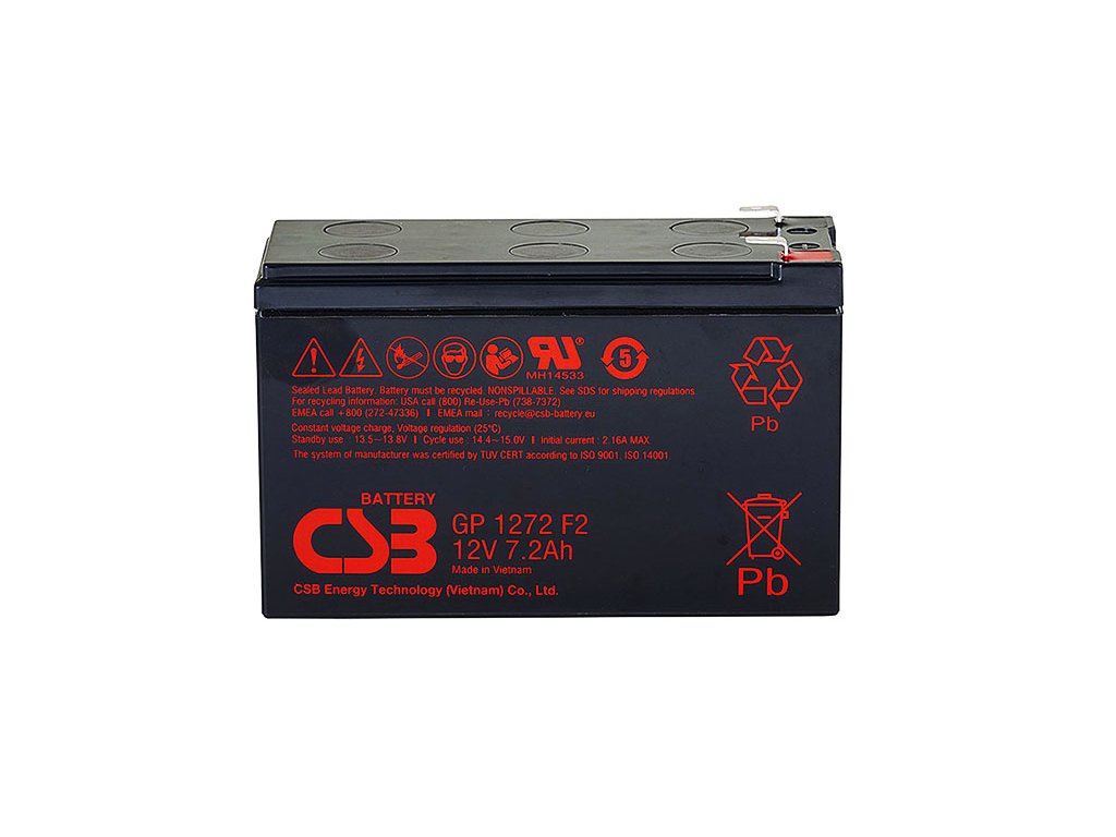 CSB Batéria GP1272 F2, 12V, 7,2Ah