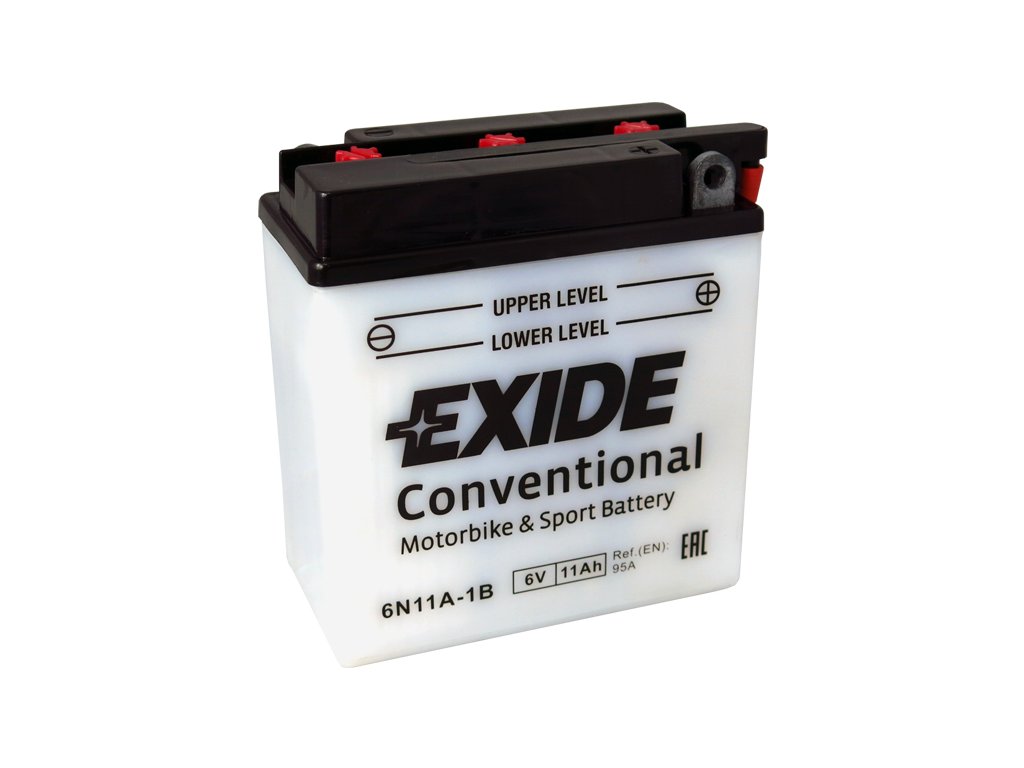 Motobatéria EXIDE BIKE Conventional 11Ah, 6V, 6N11A-1B