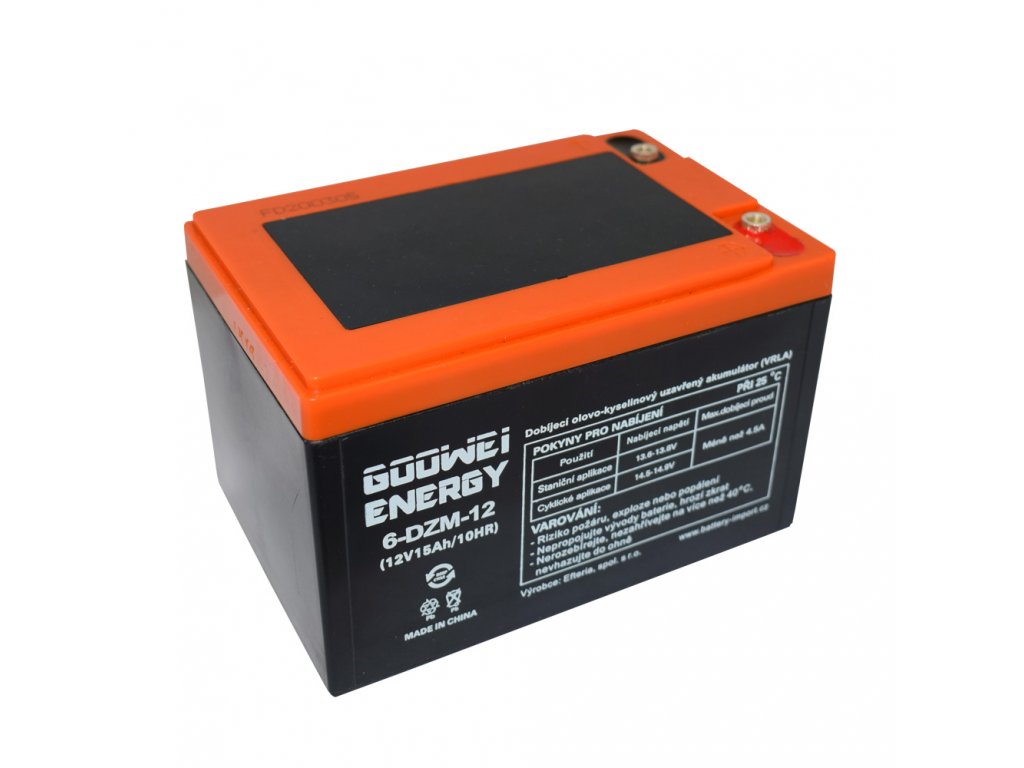 Trakčná (GEL) batéria GOOWEI ENERGY 6-DZM-12, 15Ah, 12V