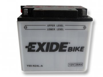 Motobatéria EXIDE BIKE Conventional 28Ah, 12V, E60-N24L-A