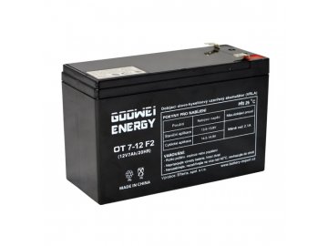 Staničná (záložná) batéria GOOWEI ENERGY OT7-12 F2, 7Ah, 12V ( VRLA )