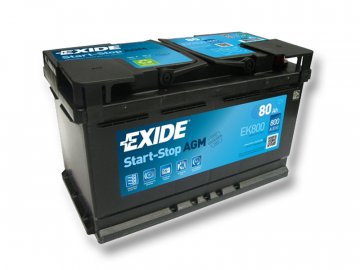 Autobatéria EXIDE START-STOP AGM 80Ah, 12V, EK800