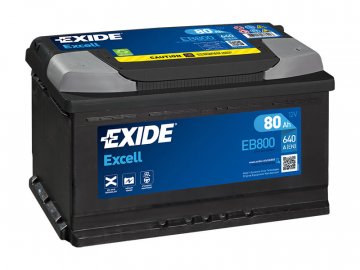 Autobatéria EXIDE EXCELL 80Ah, 12V, EB800
