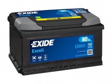 Autobatéria EXIDE EXCELL 80Ah, 12V, EB802