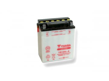 Motobatéria YUASA (originál) YB12AL-A, 12V, 12Ah  dodávané vrátane balenia akumulátorovej kyseliny
