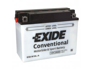 Motobatéria EXIDE BIKE Conventional 20Ah, 12V, E50-N18L-A