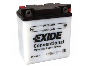 Motobatéria EXIDE BIKE Conventional 6Ah, 6V, 6N6-3B-1