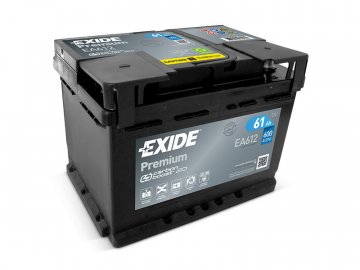 Autobatéria EXIDE PREMIUM 61Ah, 12V, EA612