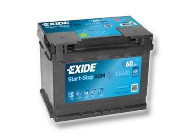 Autobatéria EXIDE START-STOP AGM 60Ah, 12V, EK600