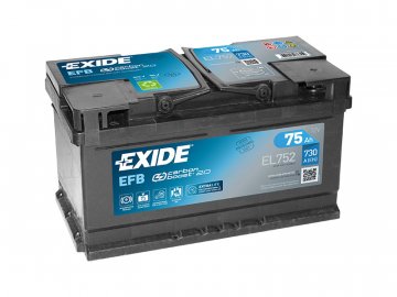 Autobatéria EXIDE START-STOP EFB 75Ah, 12V, EL752