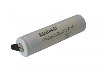 Batéria pre núdzové svetlá, osvetlenie Goowei 2,4V 1500mAh vysokoteplotné (2STVTCs), faston 4,8mm